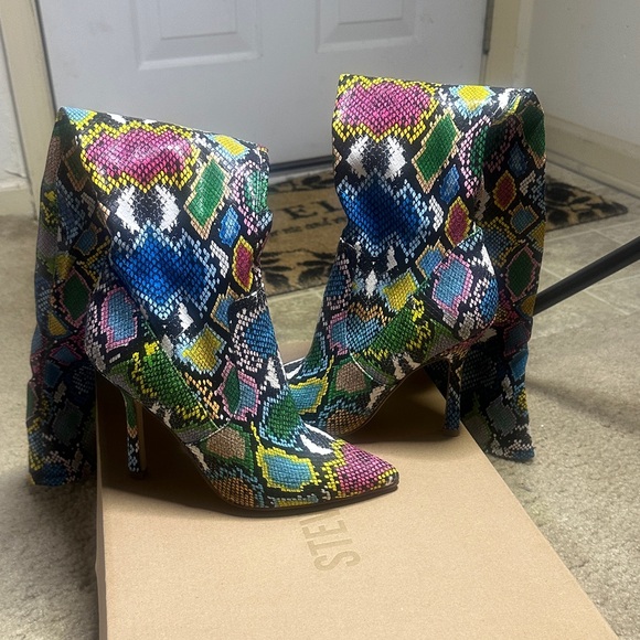Steve Madden Multicolor Snakeskin Over the Knee Boots - Picture 3 of 5